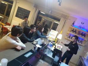 Serata di corso intaglio per Barman con gli amici di Intrabar Academy, tanta professionalità e la freschezza della buona frutta Fruitbox